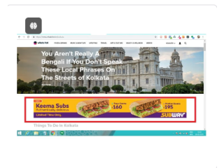 Advertising an Banner on Whats hot Website