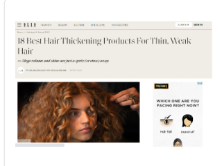 Advertising an Banner on Elle Website