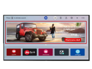 Advertising an Connected TV on JioCinema